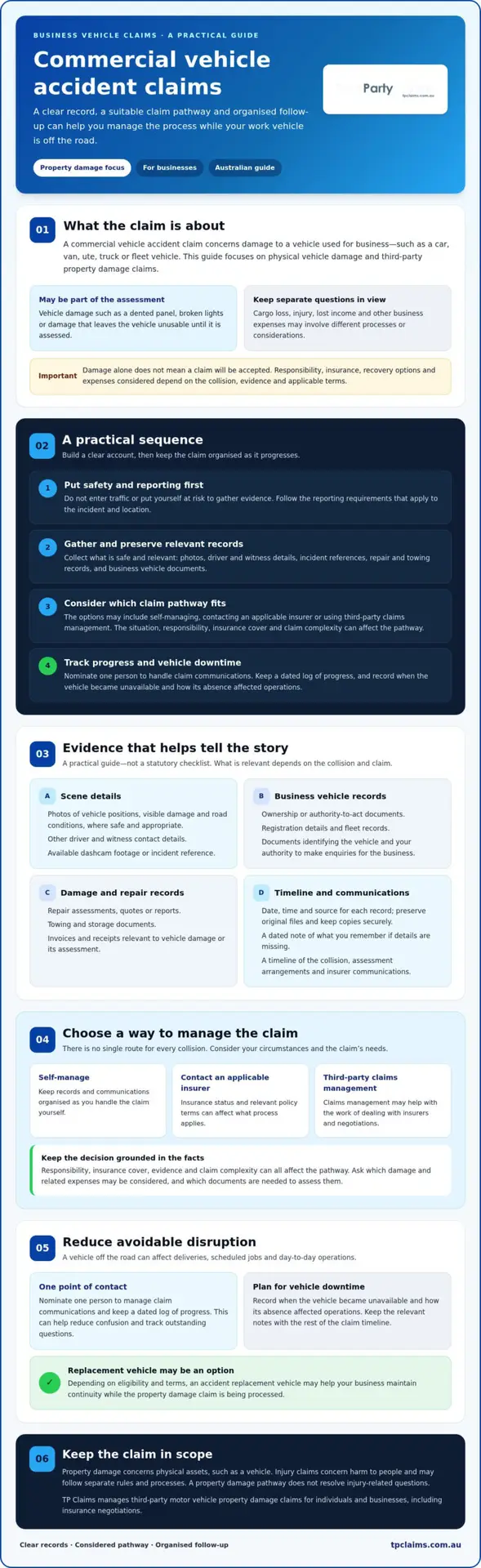 Commercial vehicle accident claims: Australian guide