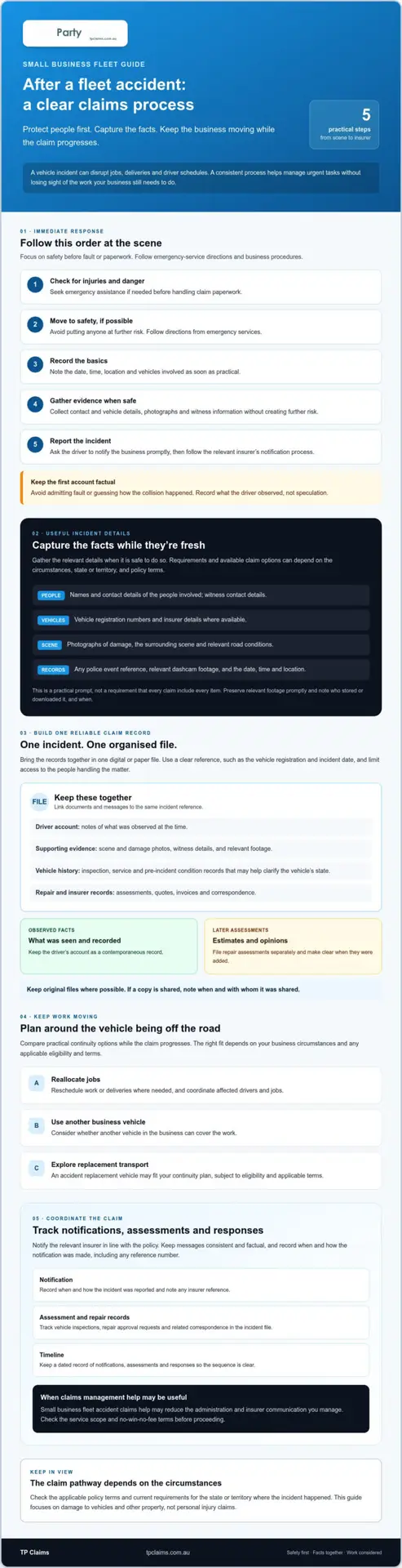 Small Business Fleet Accident Claims Help: A Practical Australian Guide