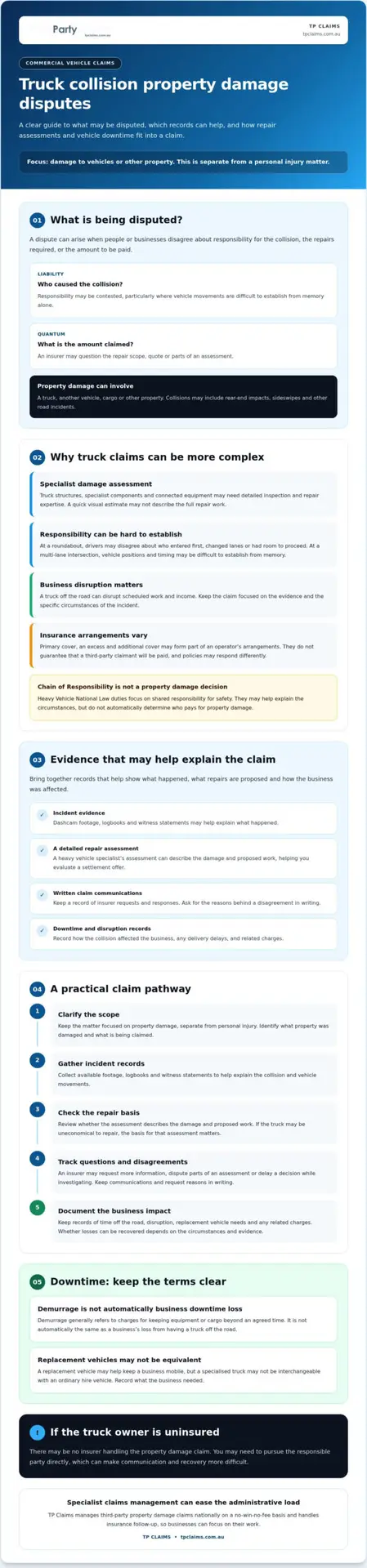Truck Collision Property Damage Disputes: Your 2026 Australian Recovery Guide